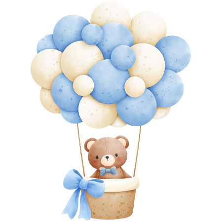 Ursuleț într-un balon cu aer